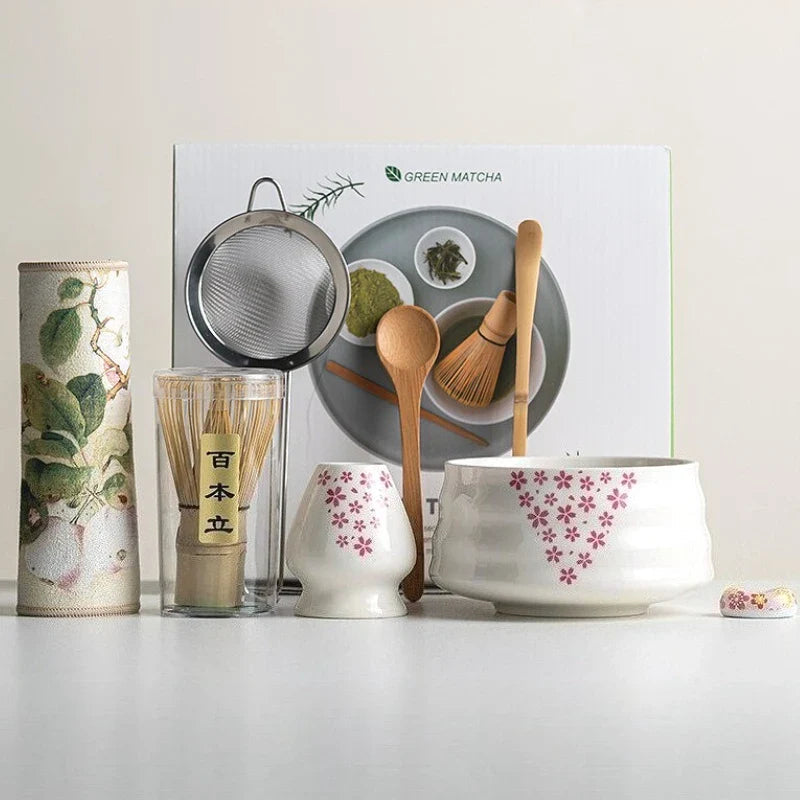 Artisan Matcha Kit | 8-Piece Ceramic Tea Set with Bamboo Whisk