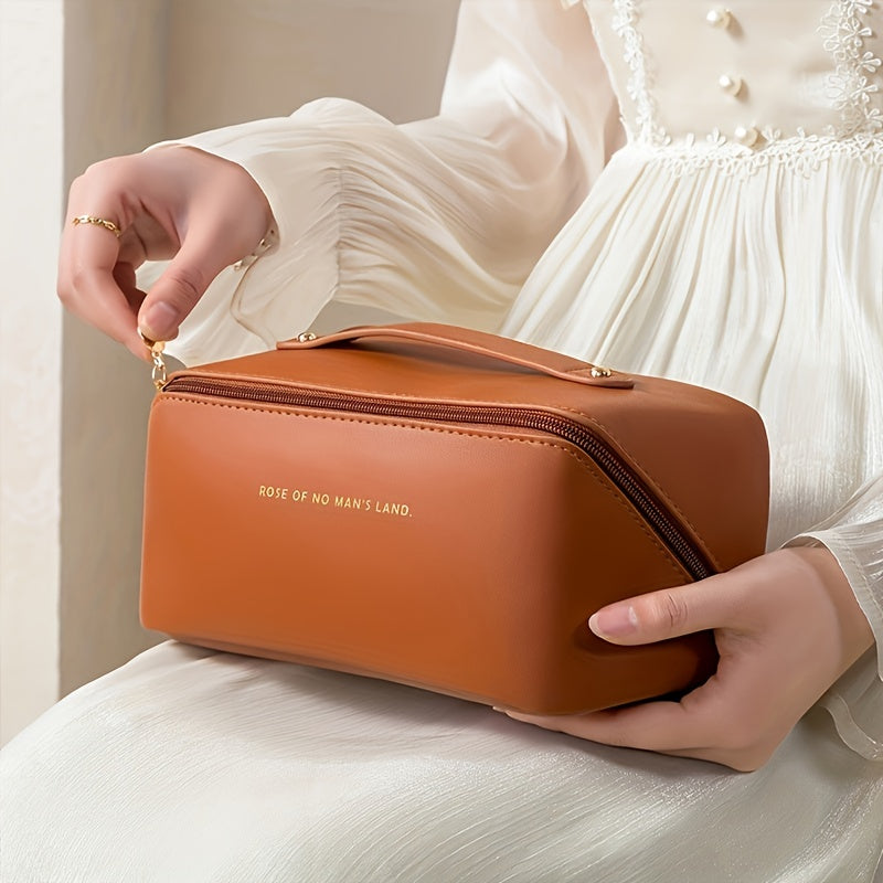 Chic Travel Makeup Case | Stylish Organizer with Zippered Closure