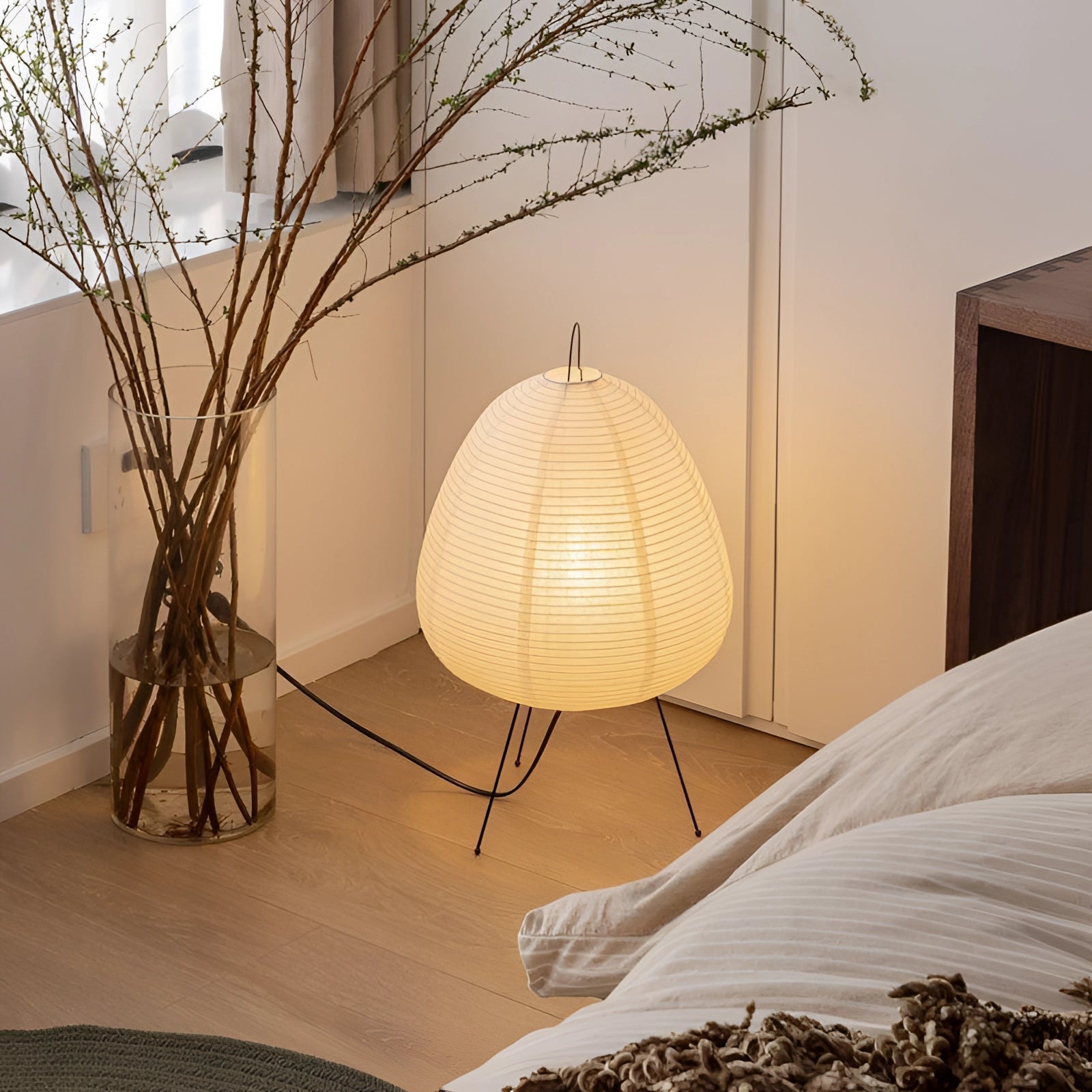 Charming Tri-Pod Floor Lamp | Asian Aesthetic with Gentle Glow