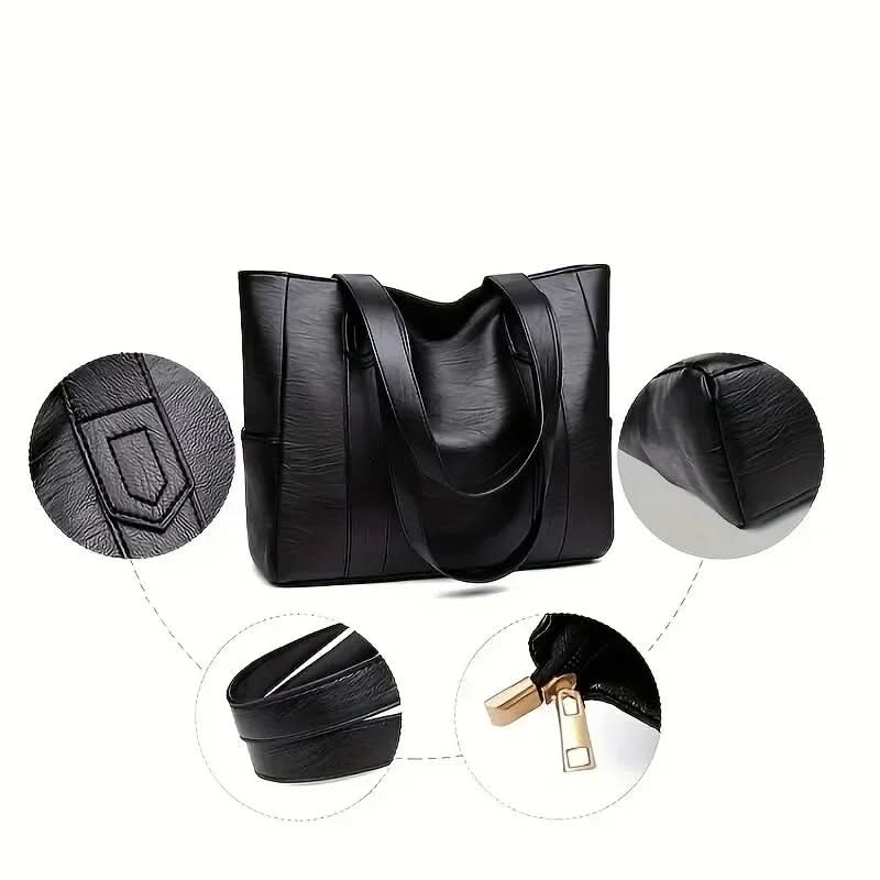 Classic Charm Leather Tote Bag for Daily Adventures