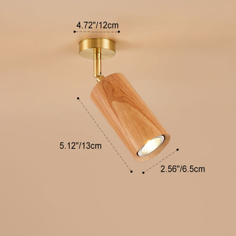 Stylish Walnut Wood LED Ceiling Light | Adjustable Design
