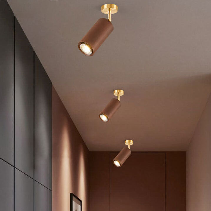 Stylish Walnut Wood LED Ceiling Light | Adjustable Design