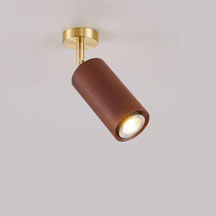 Stylish Walnut Wood LED Ceiling Light | Adjustable Design