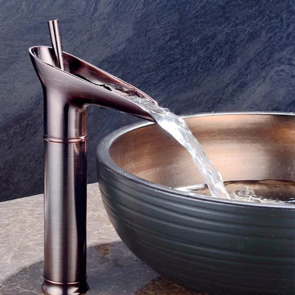 Classic Cascade Bathroom Faucet with Vintage Bronze Finish