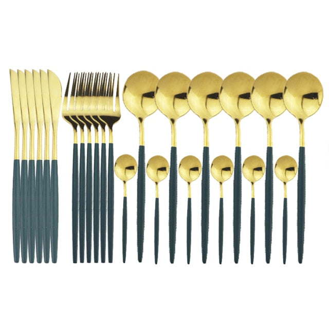 Sophisticated 24-Piece Cutlery Set for Stylish Dining
