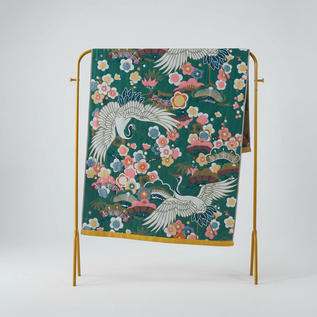 Floral Print Bath Towel - Stylish and Soft Design