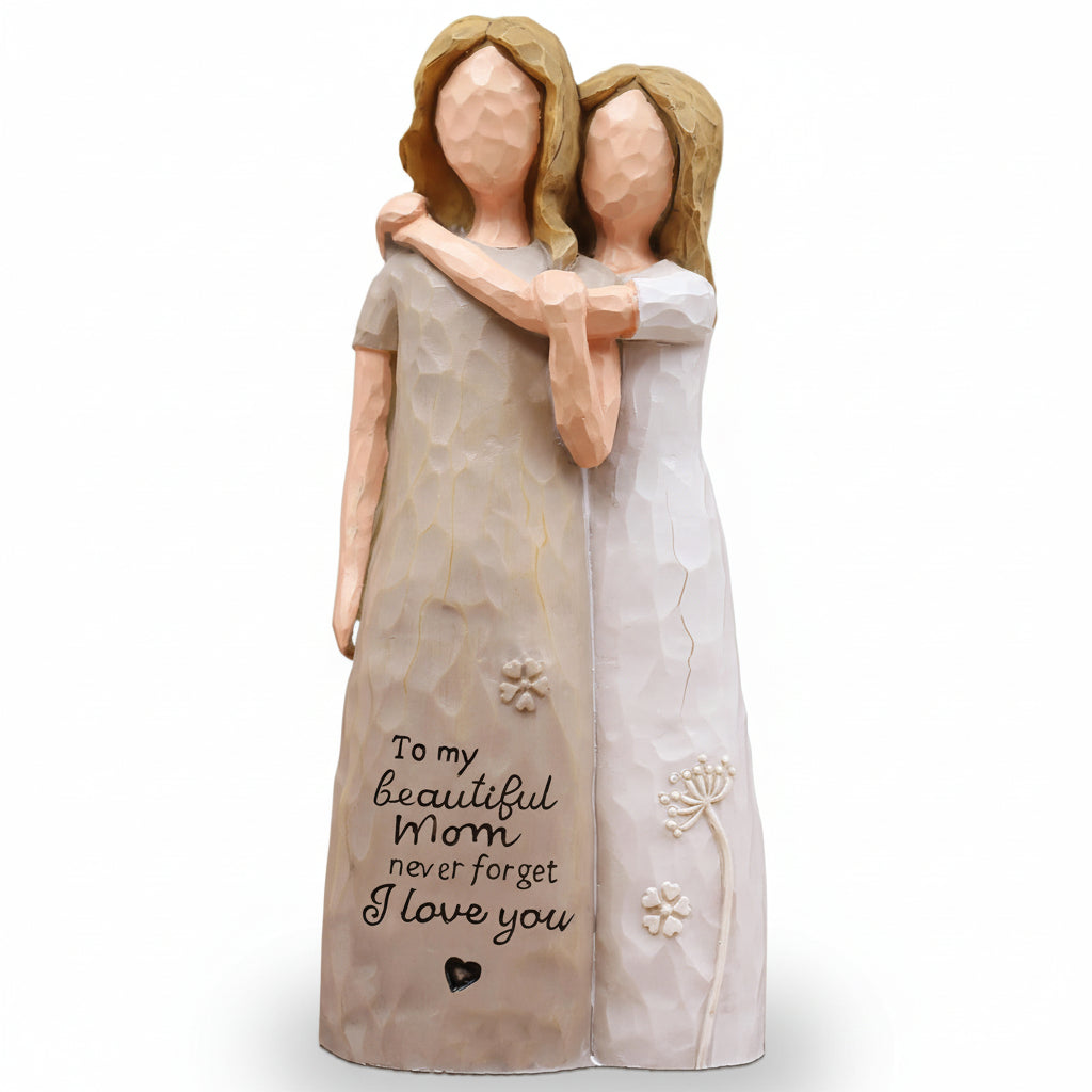 Cherished Moments | Mother-Daughter Sculpture for Heartwarming Decor