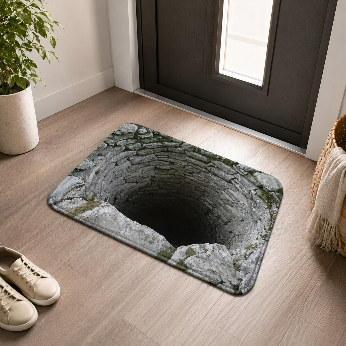 Stylish 3D Illusion Indoor Mat with Non-Slip Backing