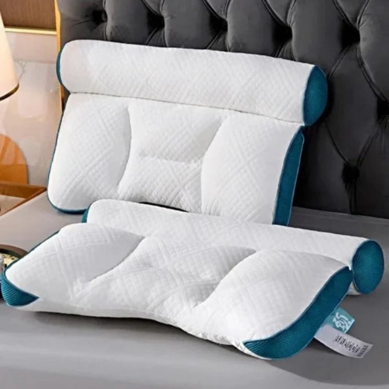 Ergonomic Comfort Pillow with Fiber Filling
