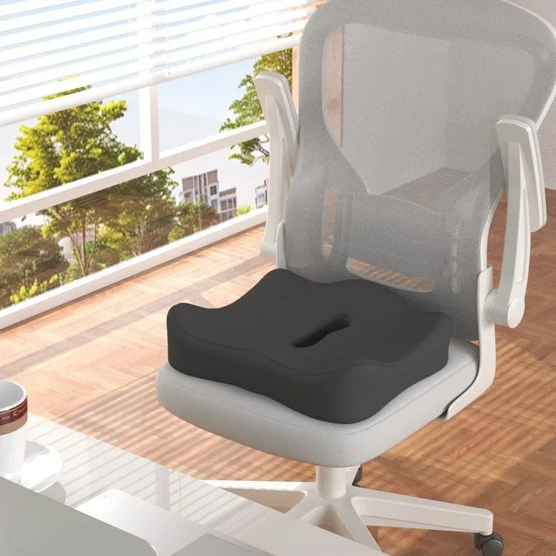 ErgoComfort Support Cushion with Non-Slip Base and Washable Cover