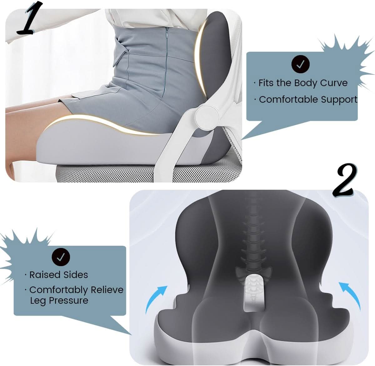 ComfortMax Lumbar Support Cushion for All-Day Relief