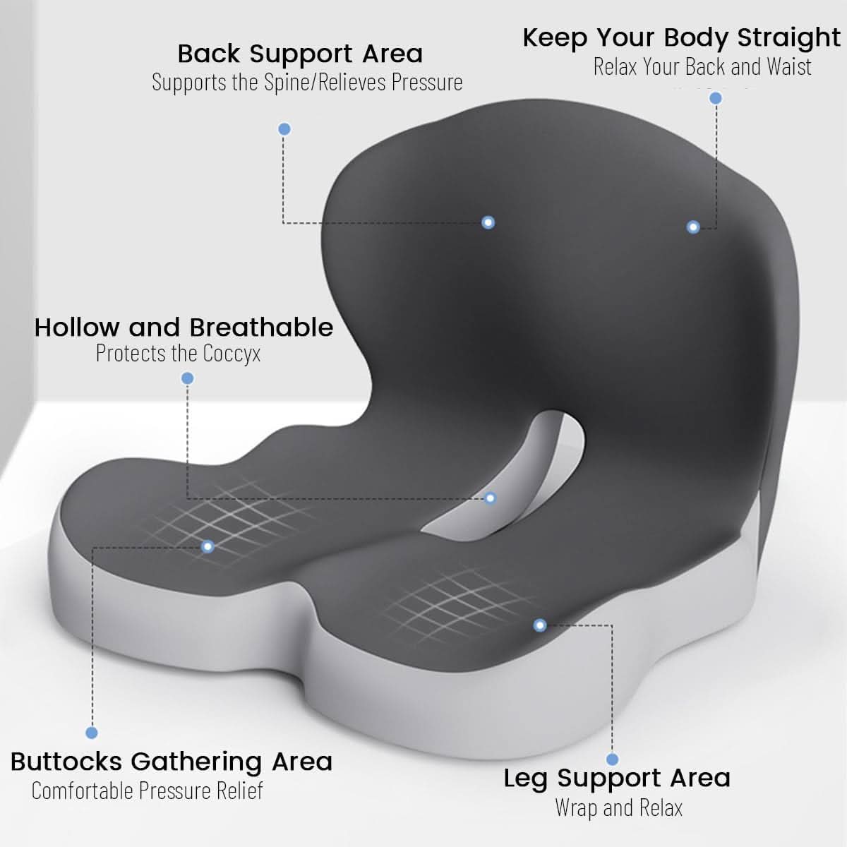 ComfortMax Lumbar Support Cushion for All-Day Relief
