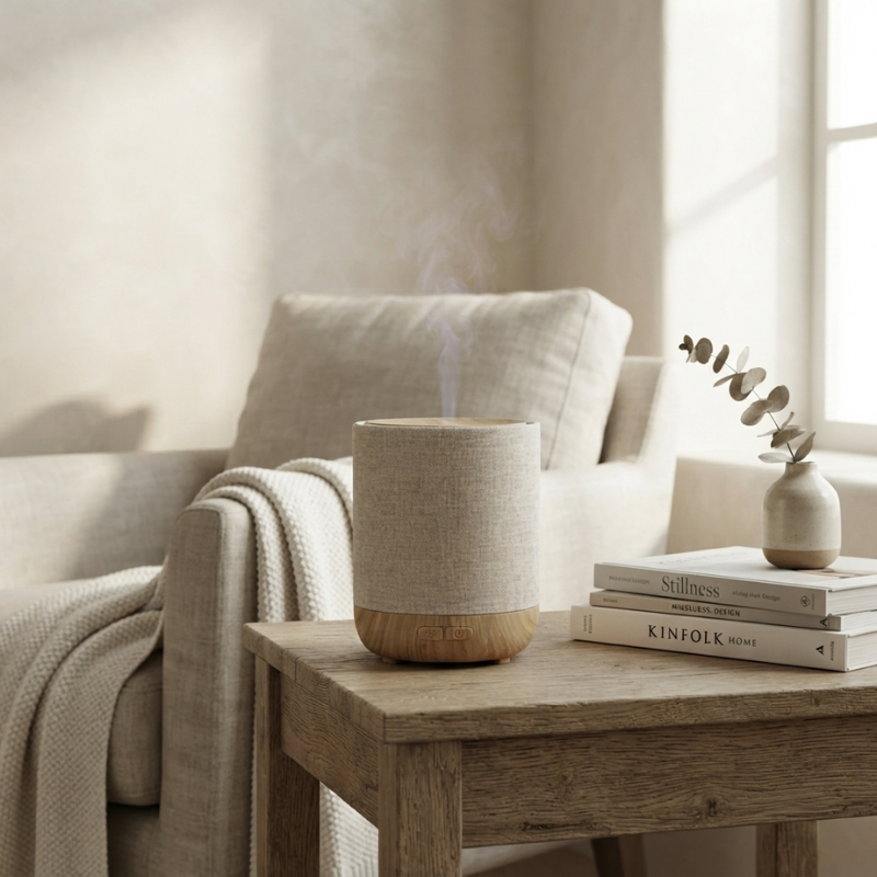 AromaMist Remote-Controlled Humidifier with Timer & LED Lighting
