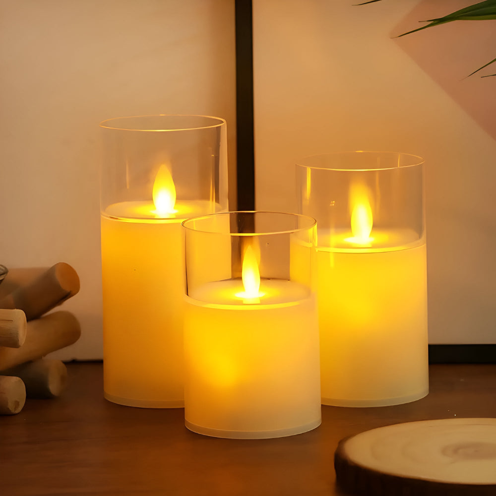 Radiant Glow Flameless Candle Collection with Remote Control