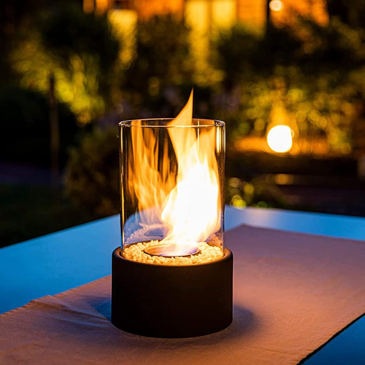 Traditional Oil Lantern with Exposed Flame