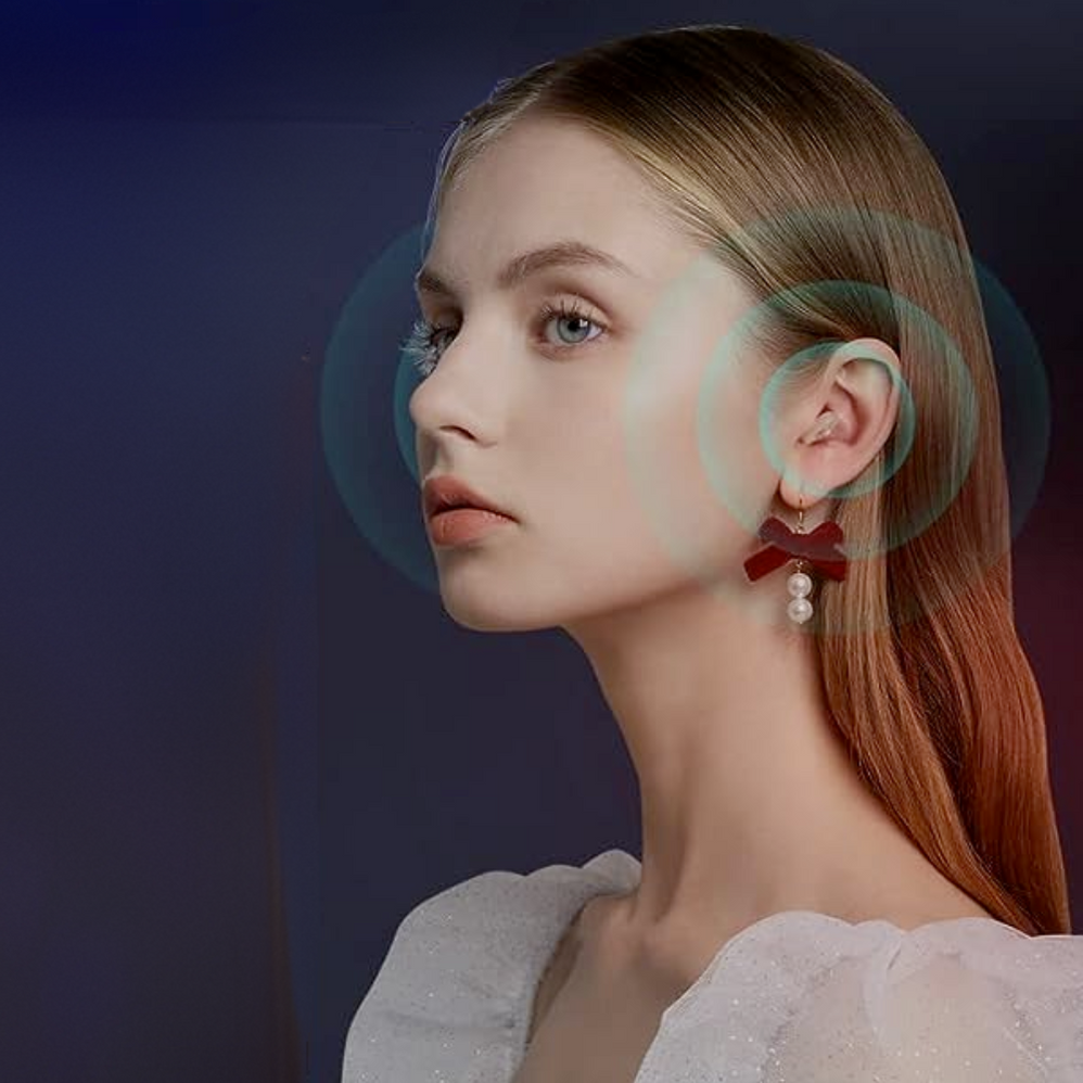 Compact Audio Enhancer | Wireless In-Ear Design with Charging Case | Customizable Sound Levels
