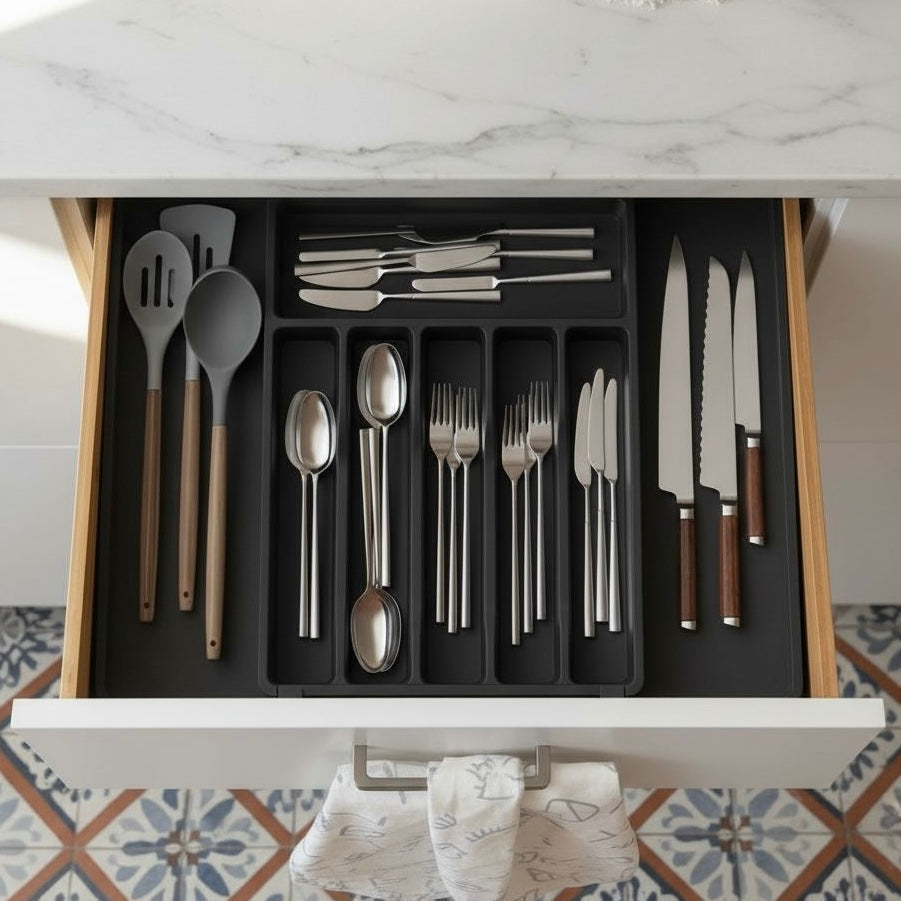 Customizable Kitchen Drawer Organizer – Space-Saving Solution
