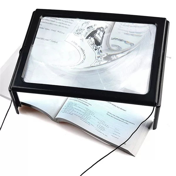 Triple Lens Magnifier with Built-in LED Illumination