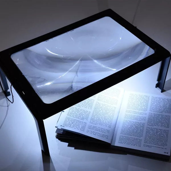 Triple Lens Magnifier with Built-in LED Illumination