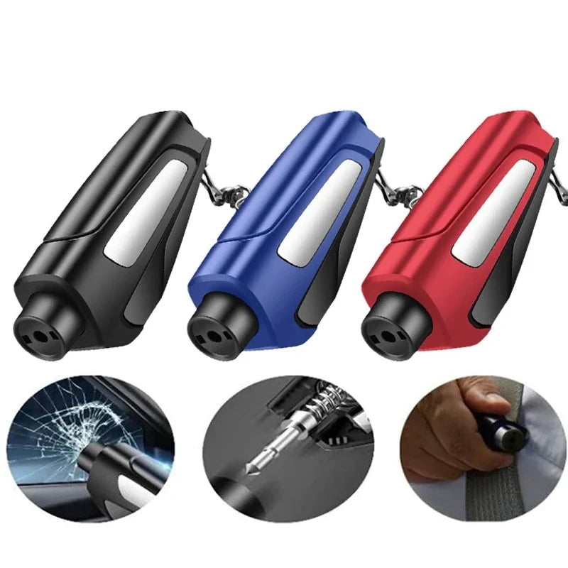 Emergency Rescue Tool with Glass Shatter and Seatbelt Cutter