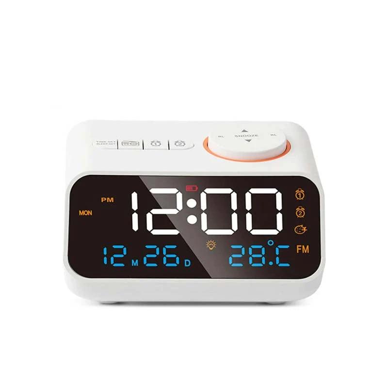 Smart Bedside Clock with FM Radio & USB Charging
