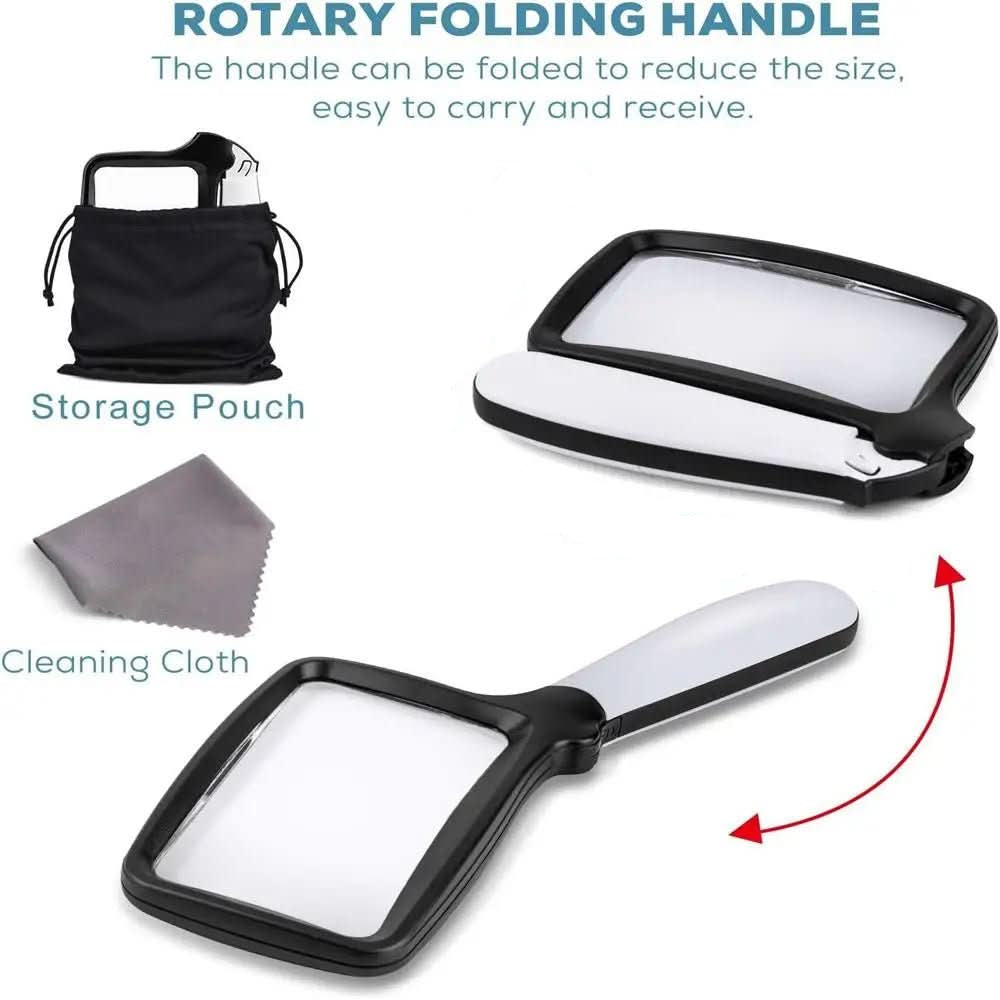 CLARISIGHT – 3X LED Handheld Magnifier for Effortless Reading