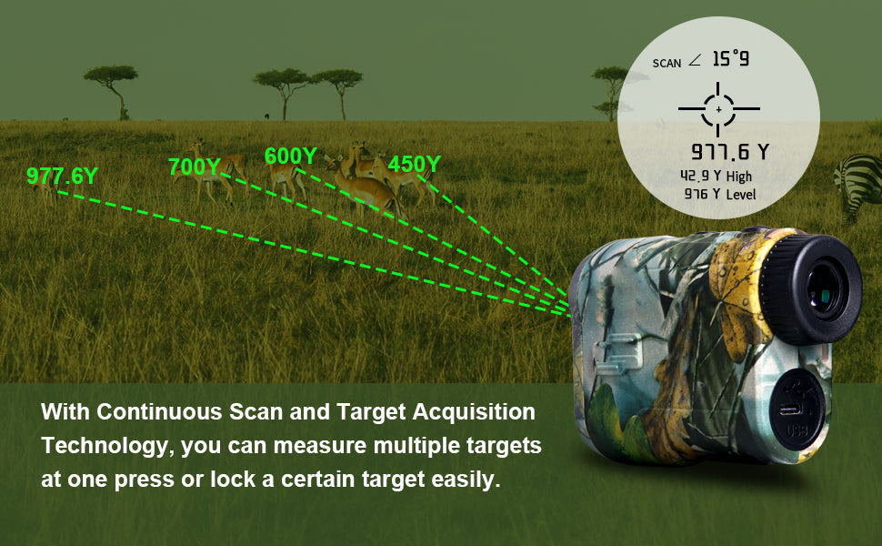 Precision Laser Range Finder for Hunting - 1000 Yards
