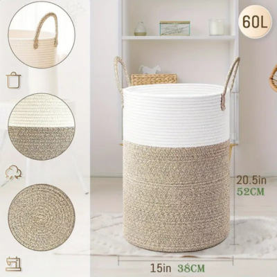 Round Folding Laundry Basket