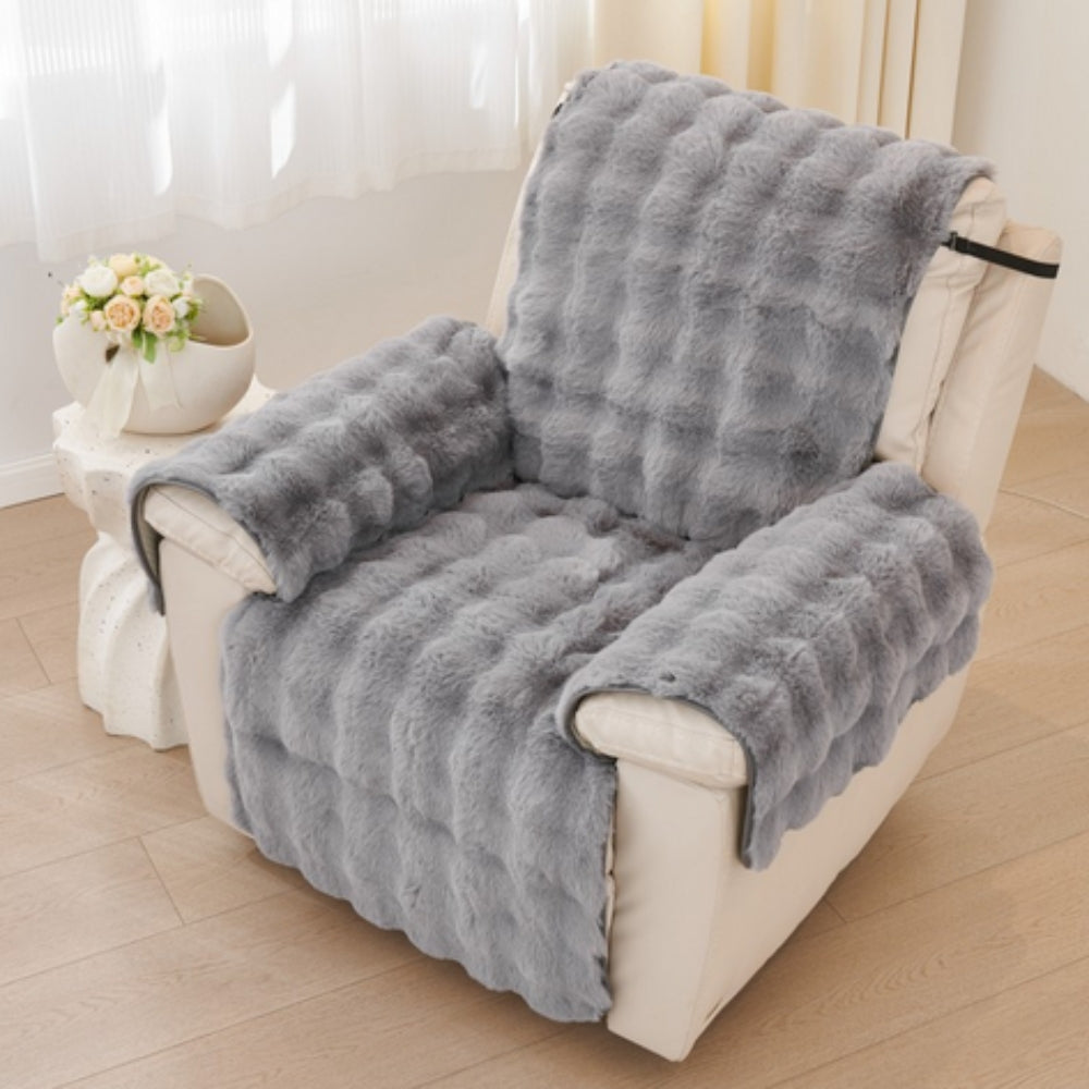 Luxurious Plush Recliner Protector with Secure Fit