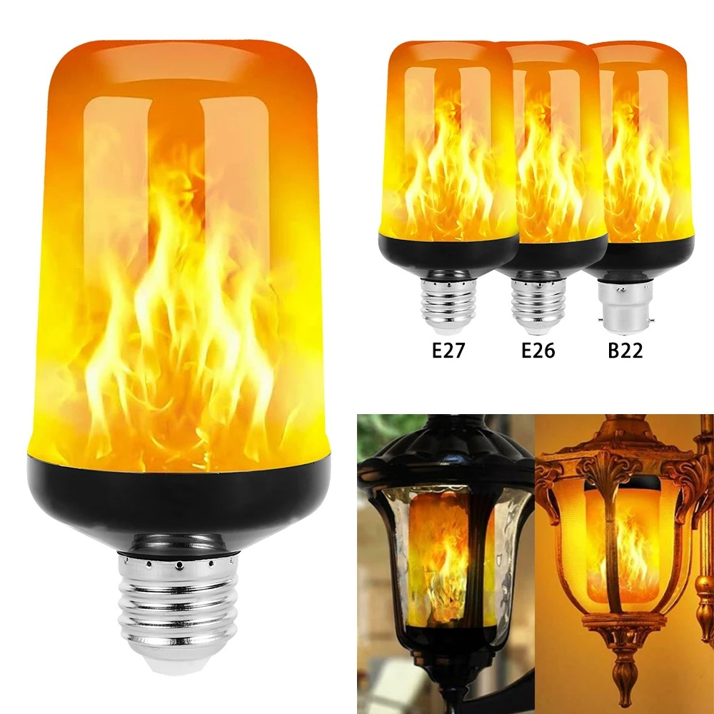 Luminous Ember | Versatile LED Flame Lamp with 4 Settings