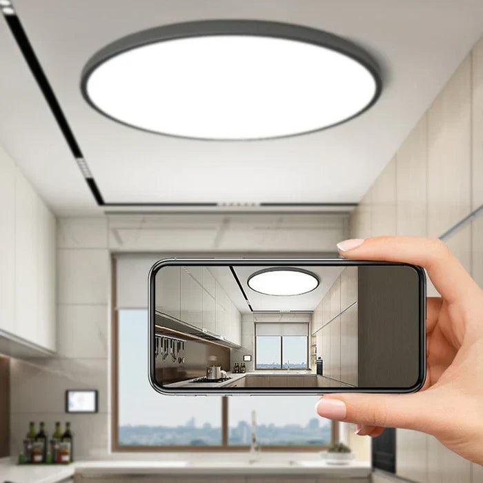 Minimalist Flat Ceiling Fixture - AuraSphere