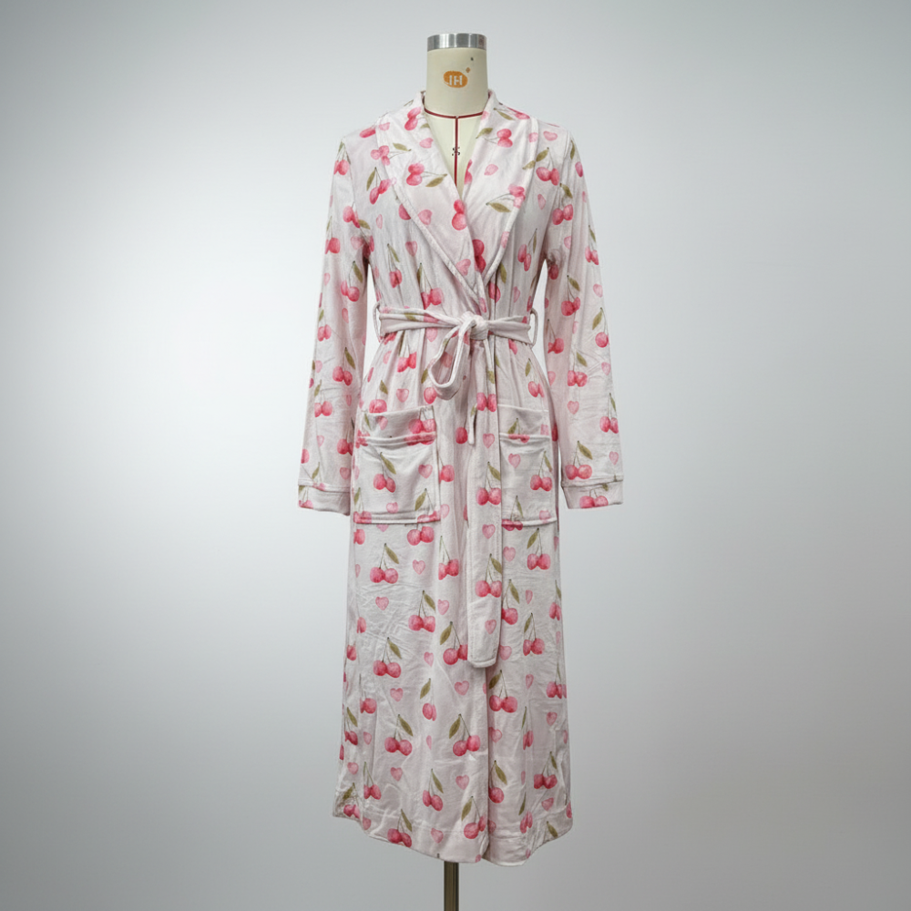 Chic Floral Lounge Robe | Plush Comfort for Relaxed Days