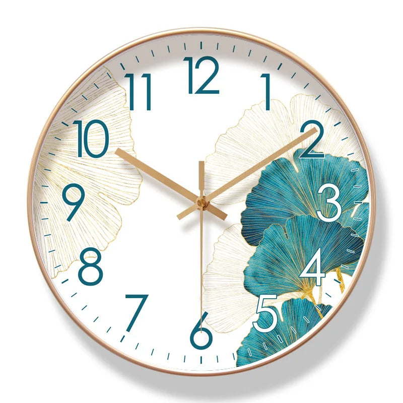 Charming Floral Wall Clock with Silent Quartz Mechanism