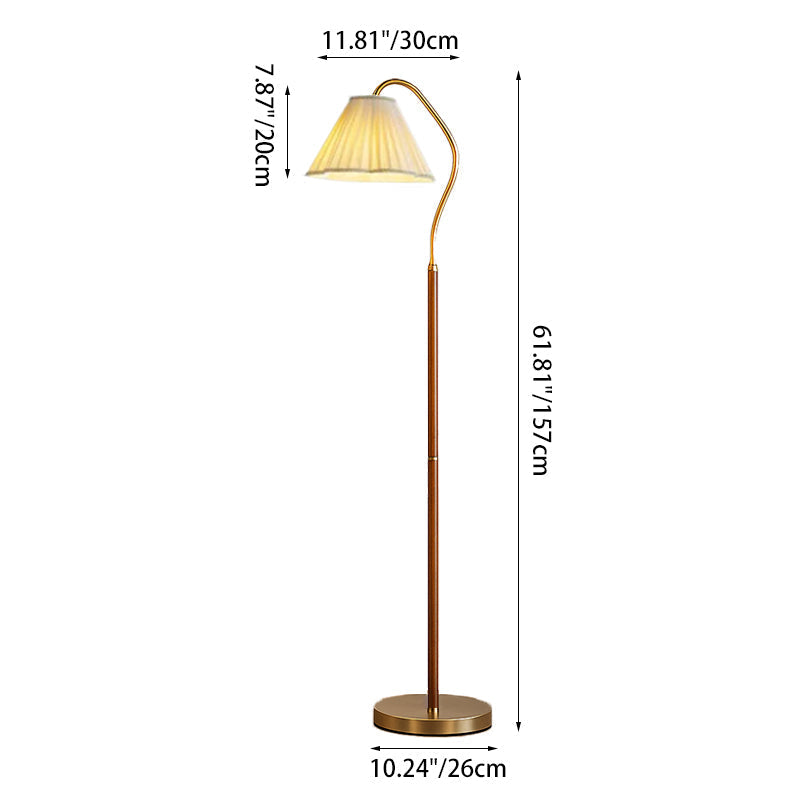 Chic Rustic Wooden Industrial Floor Light
