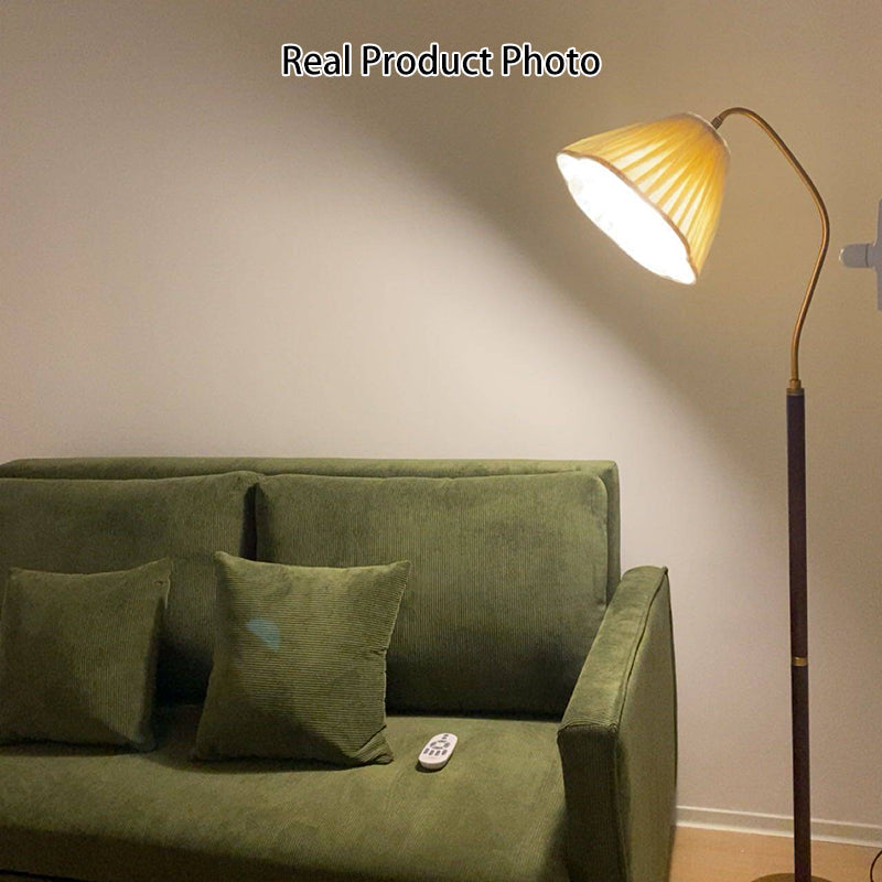 Chic Rustic Wooden Industrial Floor Light