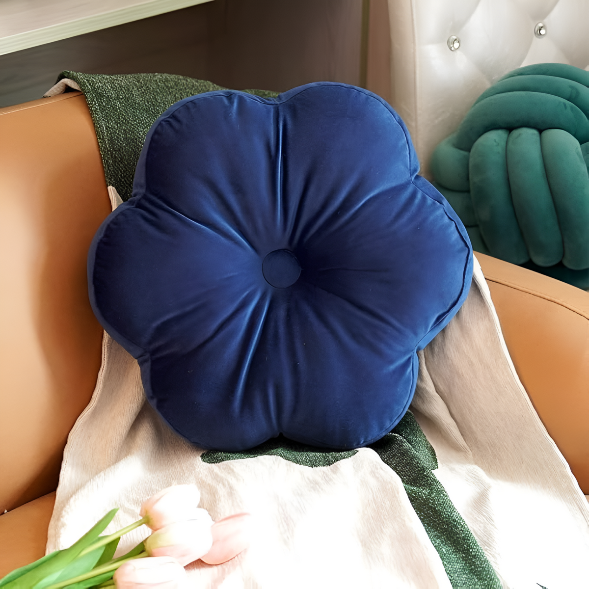 Blossom Velvet Decorative Throw Pillow for Cozy Living