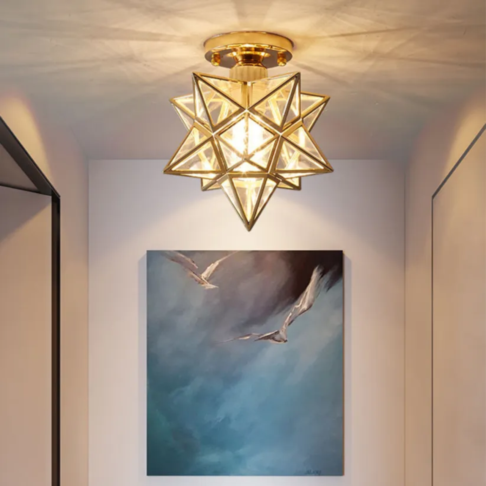 Starry Glow Flush Mount Ceiling Lamp - 20 cm LED Light