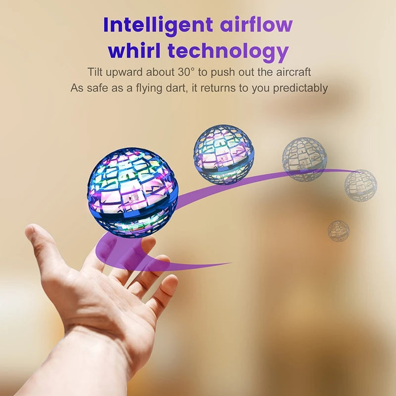 AeroTwirl | Interactive Hand-Controlled Flying Spinner with Lights
