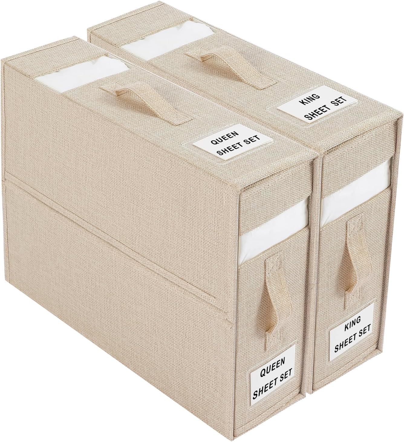 Compact Linen Storage Box for Bed Sheets and More
