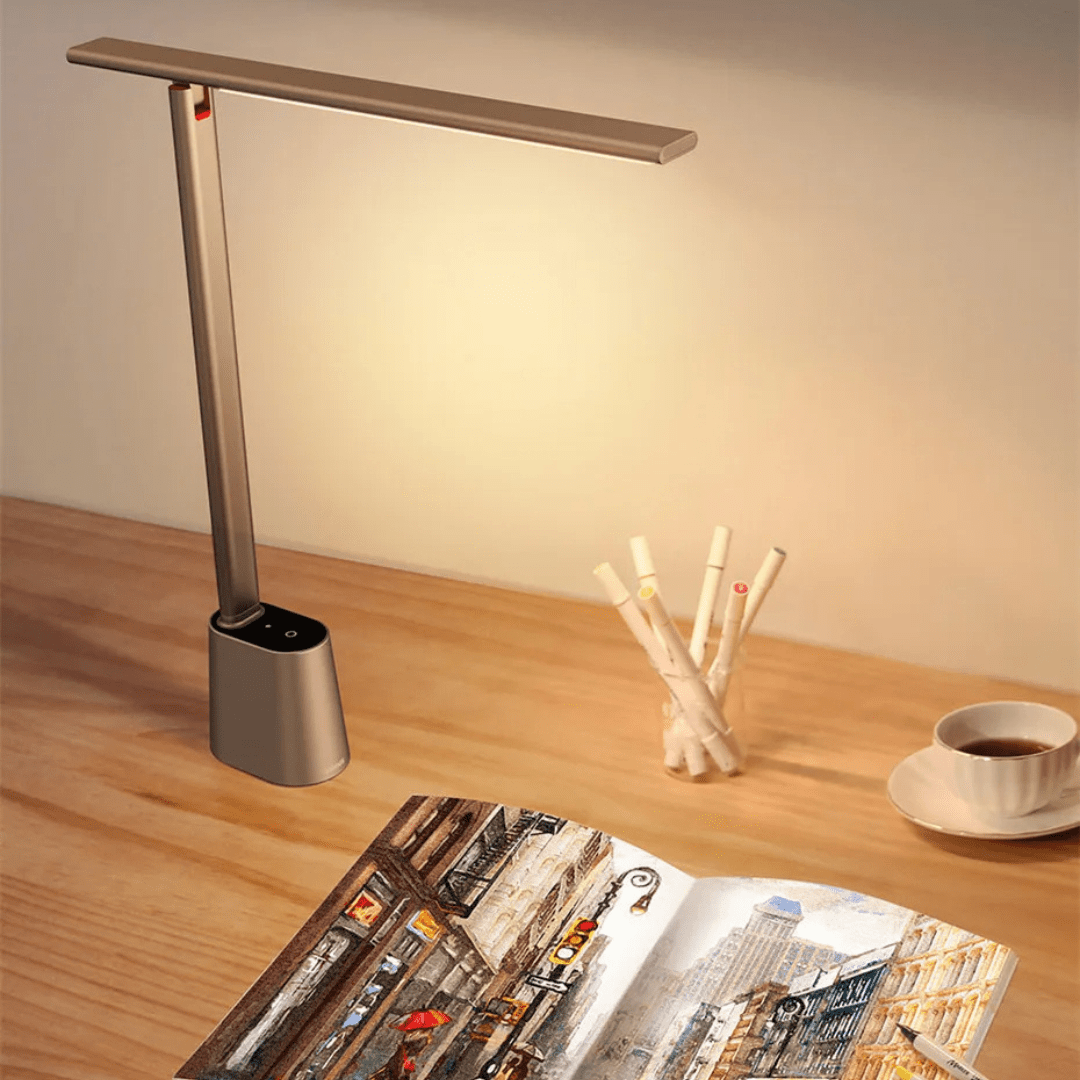 Compact USB-Powered LED Desk Lamp with Adjustable Brightness