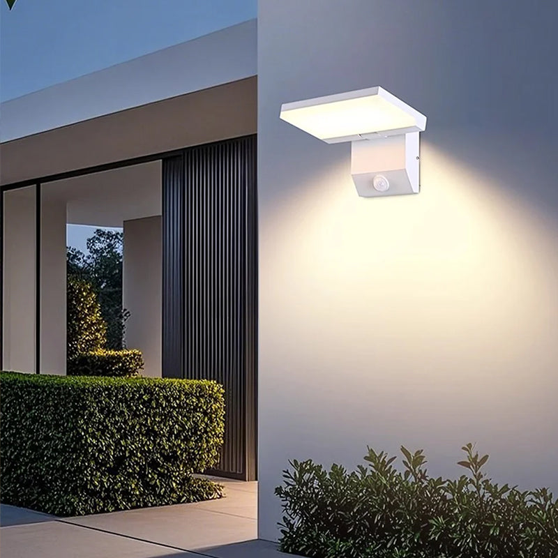 Smart Motion-Activated Outdoor Wall Light, 18W, Waterproof Design