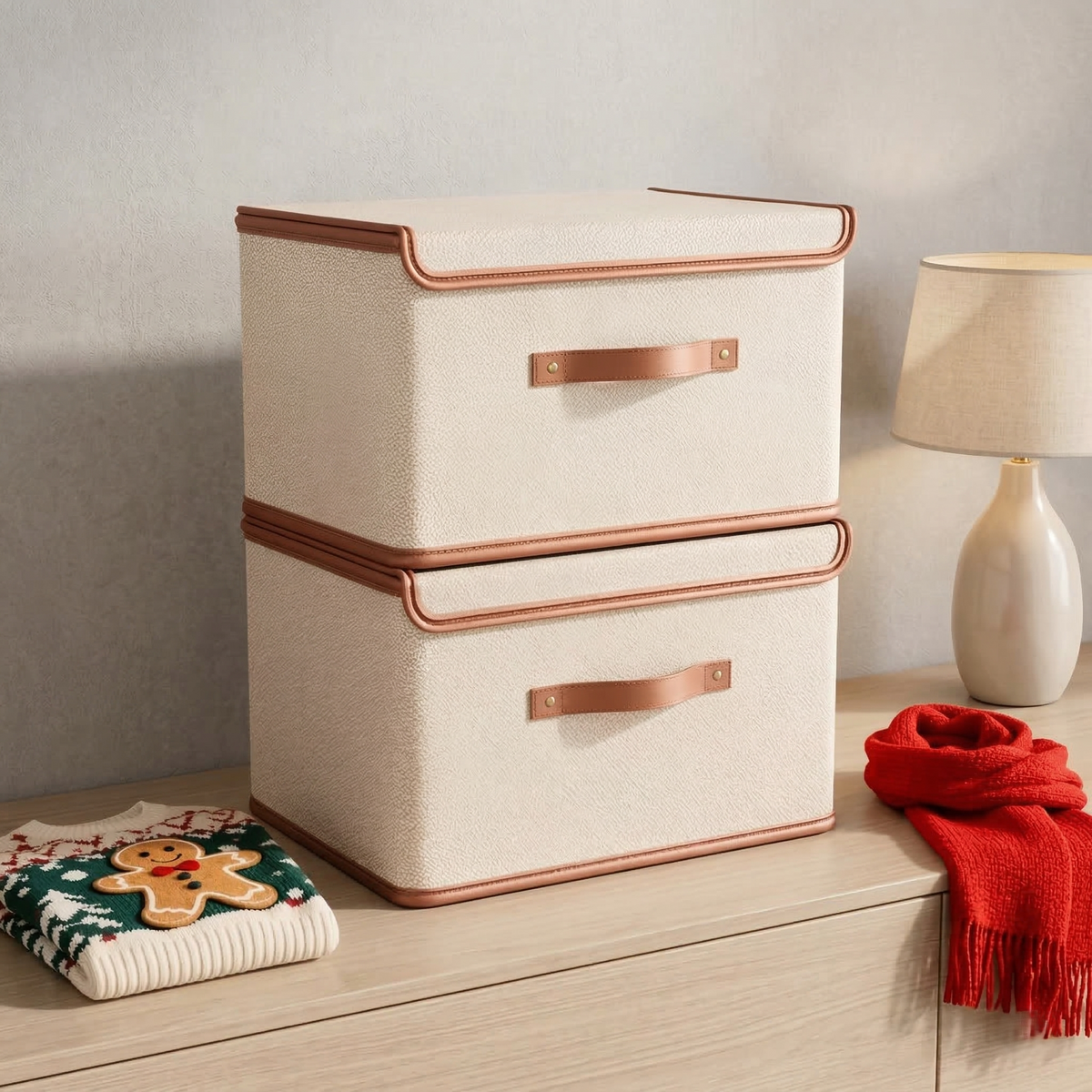 Versatile Collapsible Storage Container with Lid and Handles