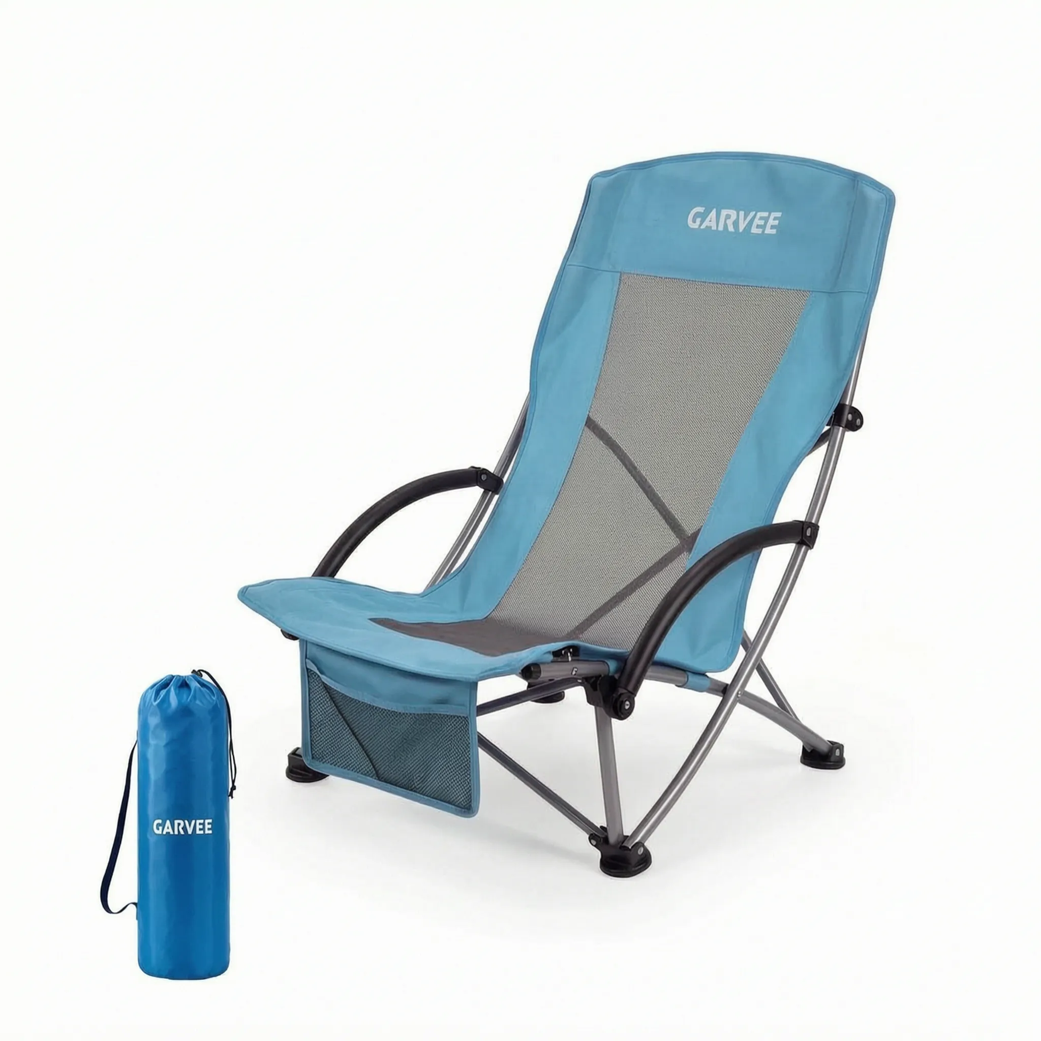 Portable High-Back Beach Chair for Comfortable Outdoor Relaxation
