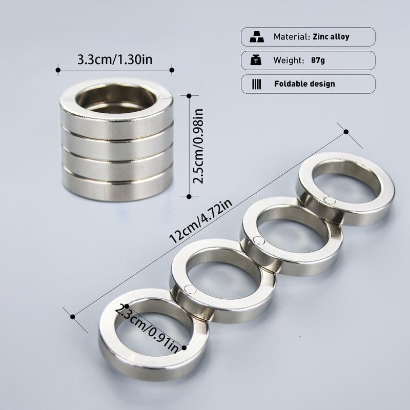 Compact Four-Finger Relaxation Ring | Your Go-To Stress Relief Tool