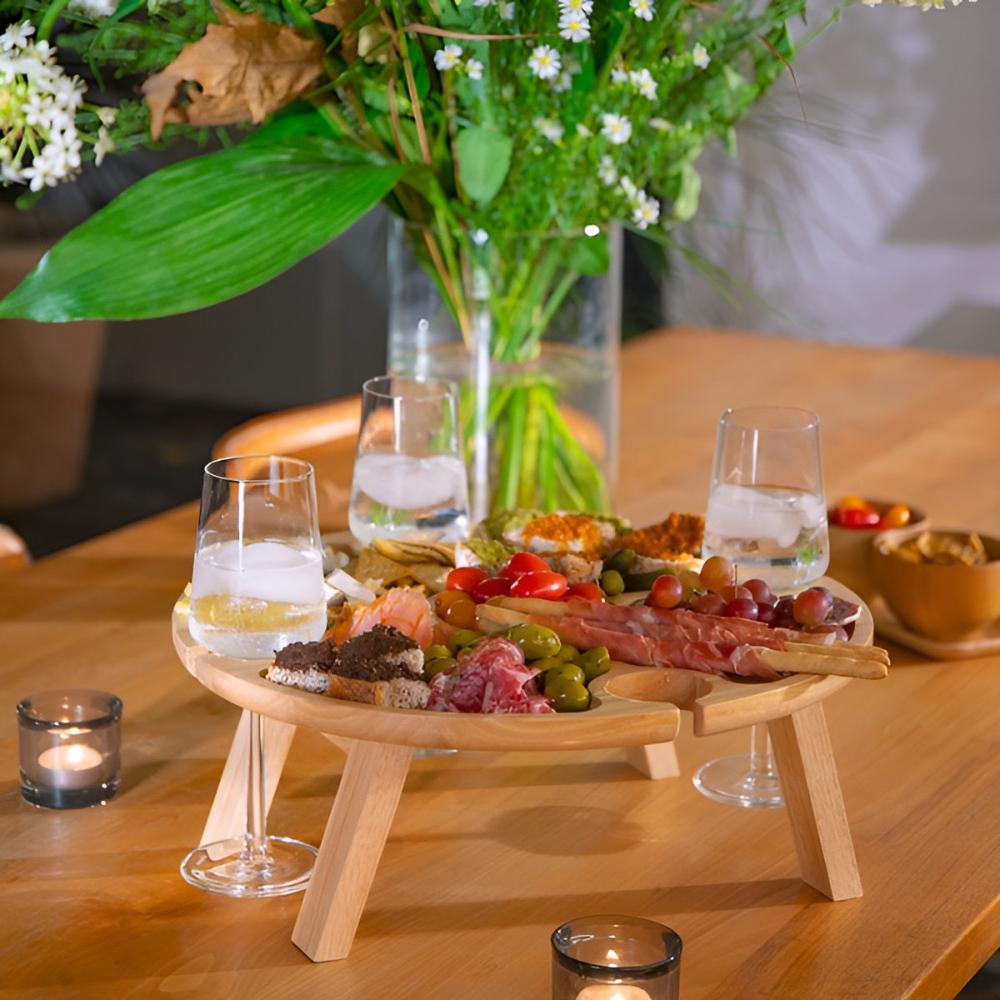 Versatile Folding Wooden Table for Outdoor and Indoor Enjoyment