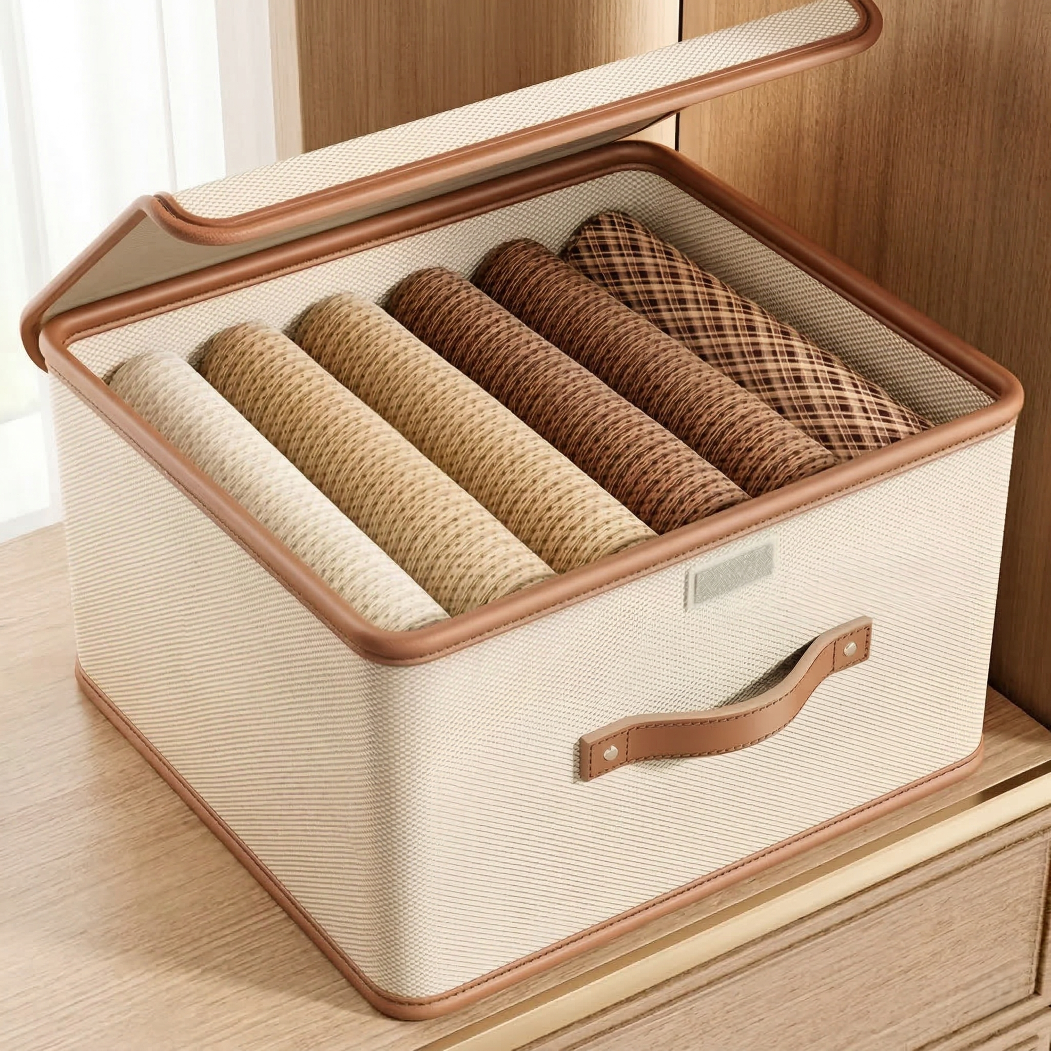 Versatile Collapsible Fabric Storage Container with Lid