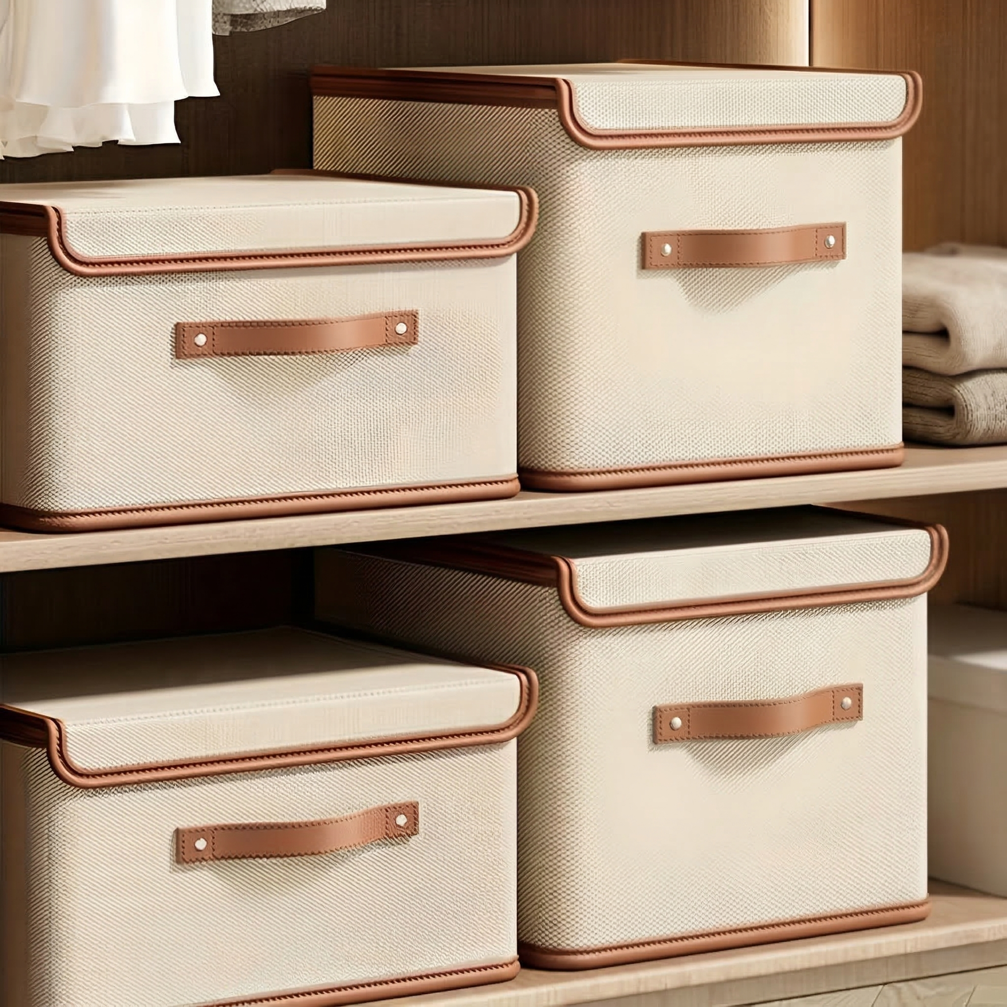 Versatile Collapsible Fabric Storage Container with Lid