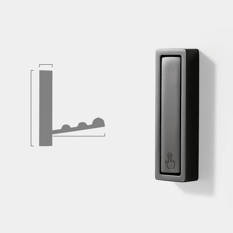 Space-Saving Metal Wall Hook with Foldable Design