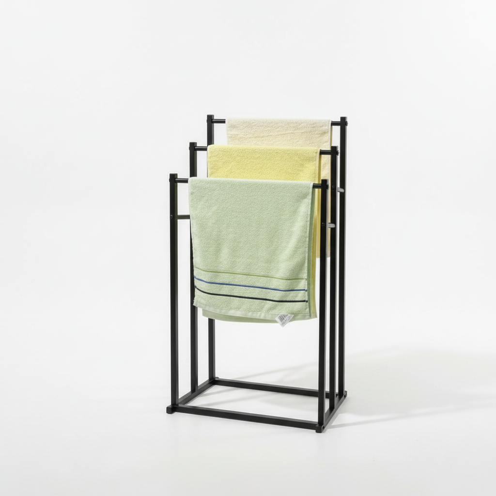 Steel Towel Stand - Freestanding Bathroom Organizer