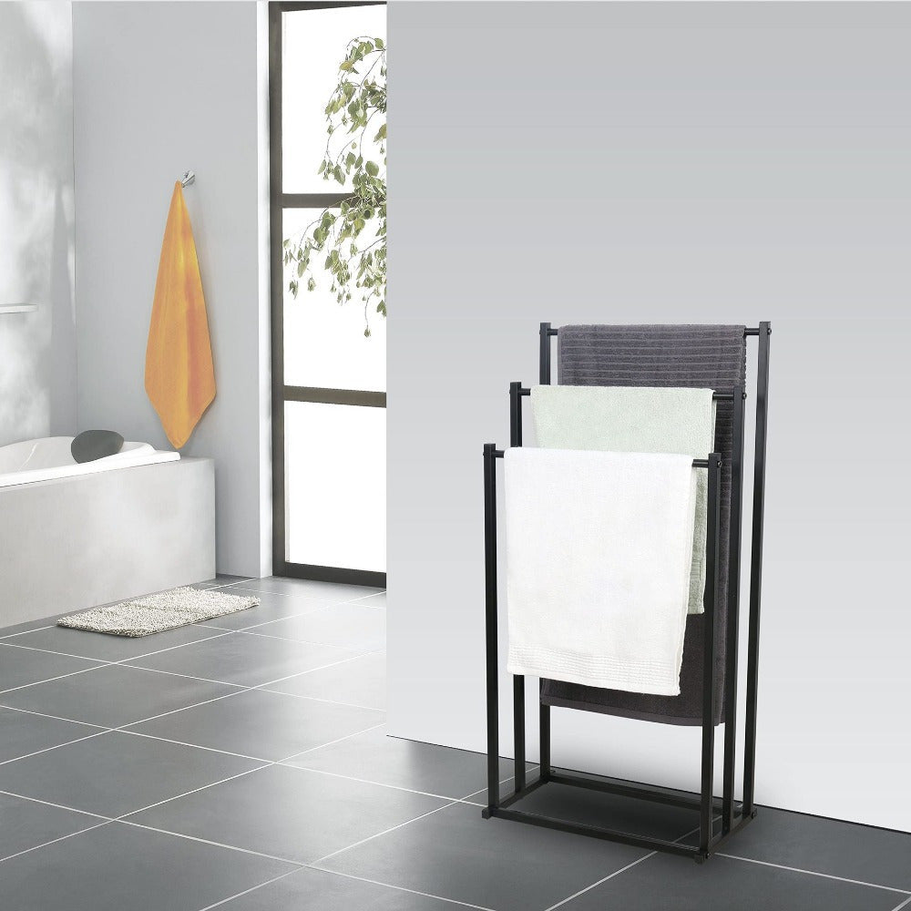 Steel Towel Stand - Freestanding Bathroom Organizer